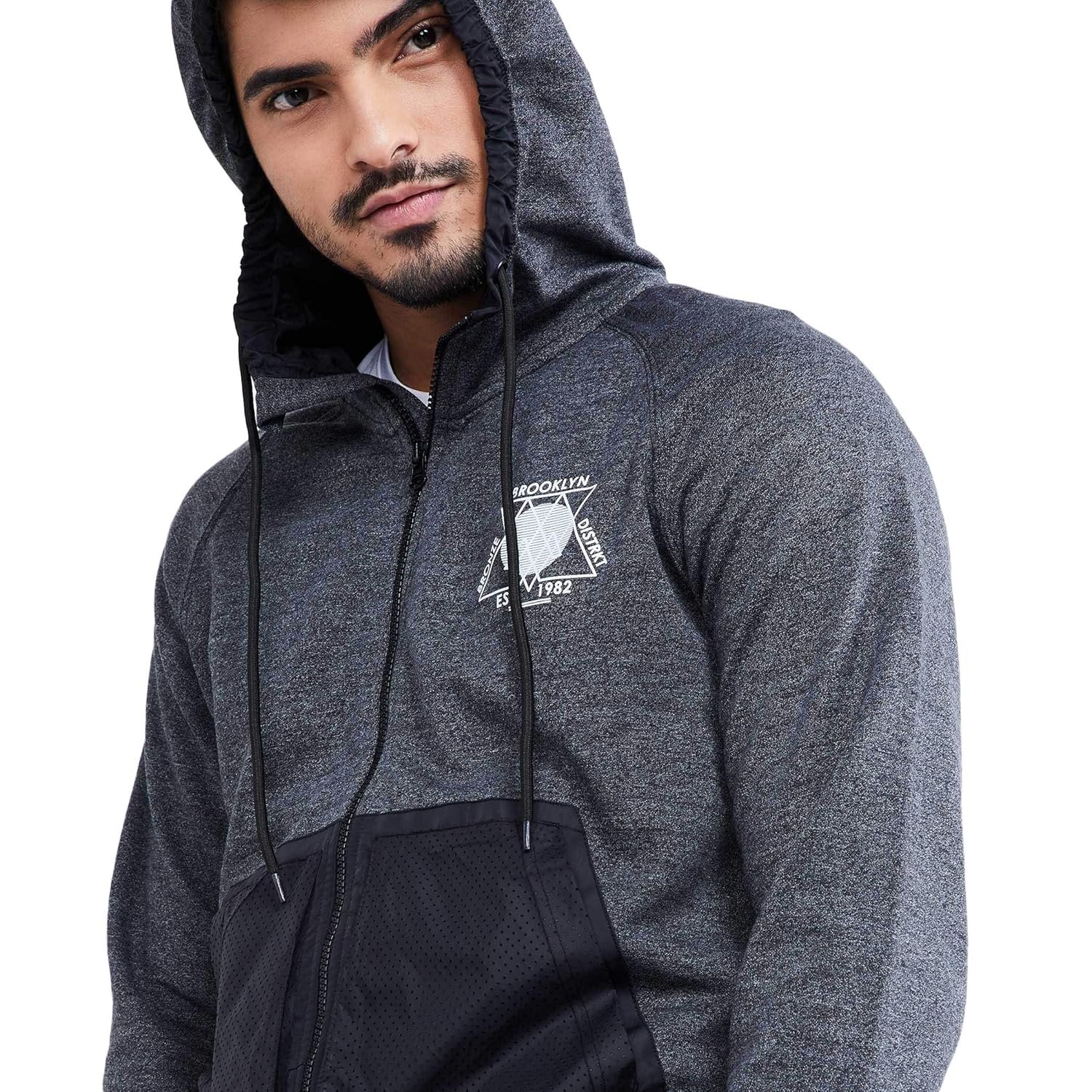 Max Cottonblend Men's Colorblocked Blouson Hooded Sweatshirt - Image 3