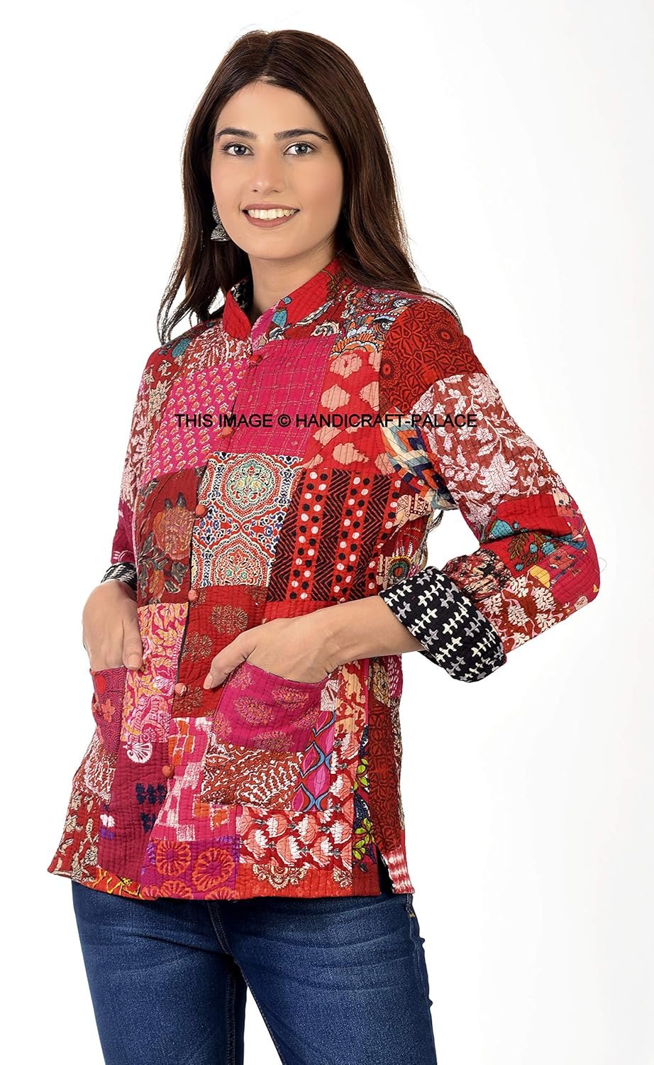 Ravaiyaa - Attitude is everything Women's Cotton Standard Length Jacket - Image 5