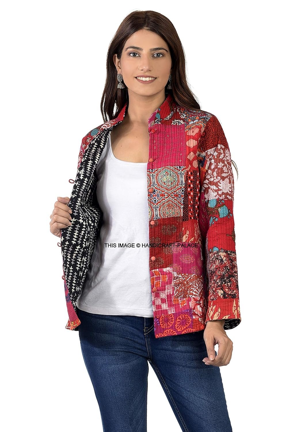 Ravaiyaa - Attitude is everything Women's Cotton Standard Length Jacket - Image 2