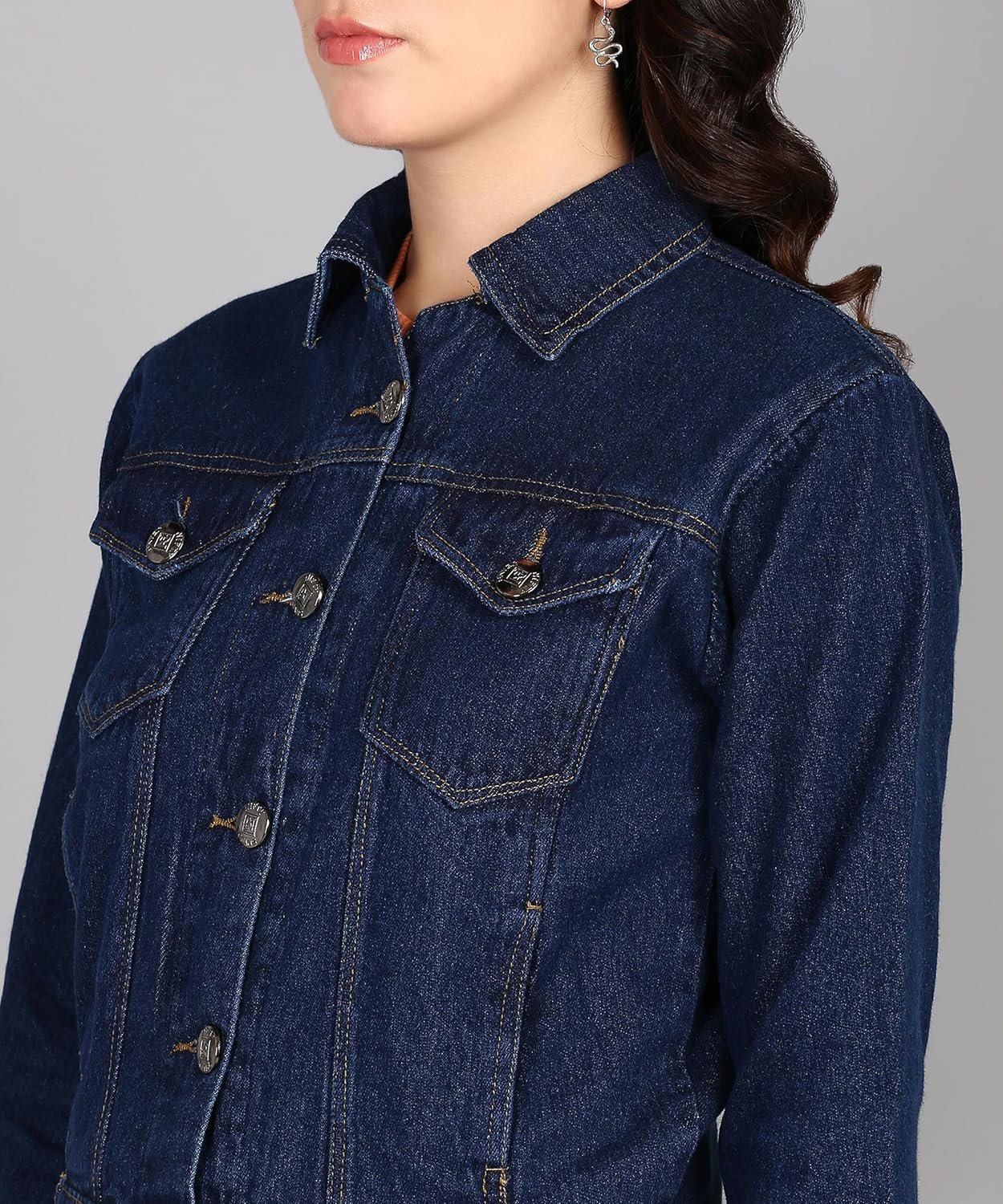 Nifty Women's Solid Denim Jacket - Image 5