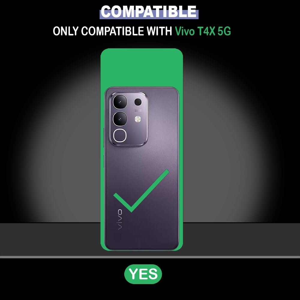 Amazon Basics Shockproof Case for Vivo T4x 5G / Y29 4G / Y31 Pro 5G / iQOO Z10x 5G | Full Camera Protection | TPU Flexible Back Cover for Vivo T4x 5G / Y29 4G / Y31 Pro 5G / iQOO Z10x 5G (Matte Black) - Image 2