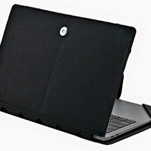 Genuine PU Leather Laptop case for Acer VivoBook 15 X512FL-EJ512TS 15.6-inch Leather Laptop case for Asus (Black) -G9