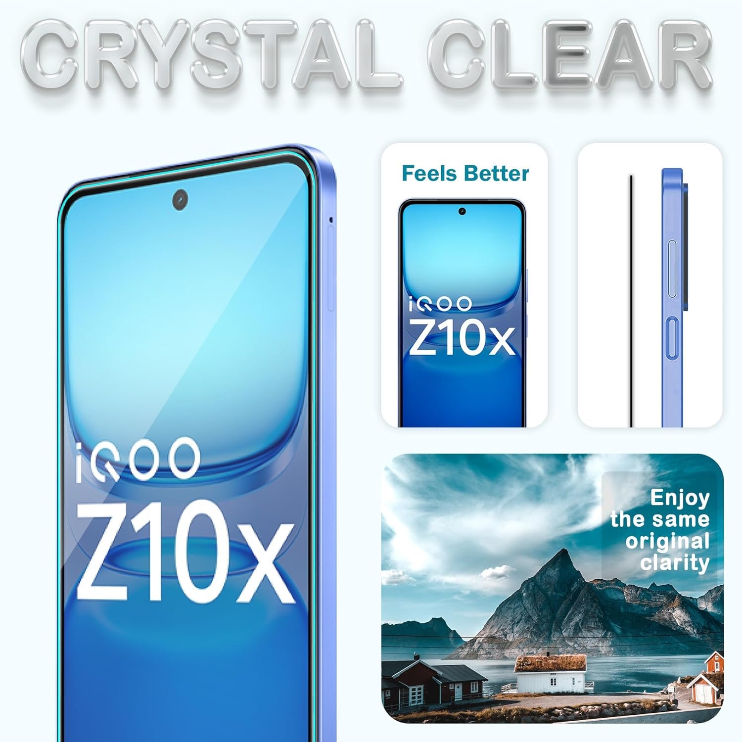 FIRST MART Military Grade Gorilla Tempered Glass Screen Guardfor IQOO Z10X and Vivo T4X with Edge-To-Edge Protector Coverage, Cable Protector and Easy Installation kit (6.72 Inches) - Image 2