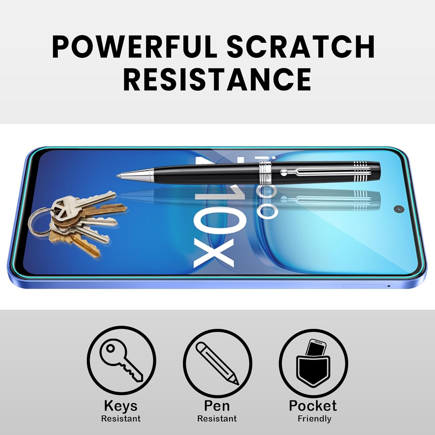 FIRST MART Military Grade Gorilla Tempered Glass Screen Guardfor IQOO Z10X and Vivo T4X with Edge-To-Edge Protector Coverage, Cable Protector and Easy Installation kit (6.72 Inches) - Image 4