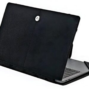 PU Leather Case Cover for ASUS Vivobook Go 15-15.6" E1504FA-LK545WS Laptop, Black (MD149ABL)
