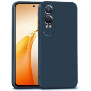 Amazon Brand- Solimo Mobile Cover for OnePlus Nord CE4 Lite 5G (Soft, Matte Finish Liquid Silicone Case & Flexible Back case), Deep Blue