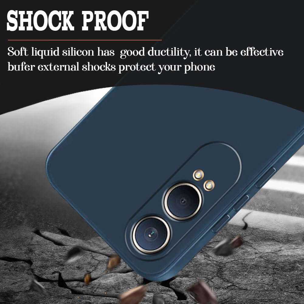 Amazon Brand- Solimo Mobile Cover for OnePlus Nord CE4 Lite 5G (Soft, Matte Finish Liquid Silicone Case & Flexible Back case), Deep Blue - Image 4