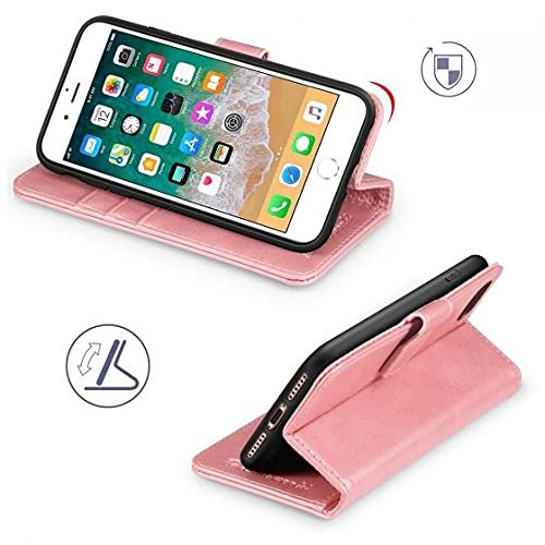 Perkie Vintage Design for OnePlus Nord CE4 Lite 5G Leather Wallet Flip Case Kick Stand Magnetic Closure Flip Cover for OnePlus Nord CE4 Lite 5G (Rose Gold) - Image 4