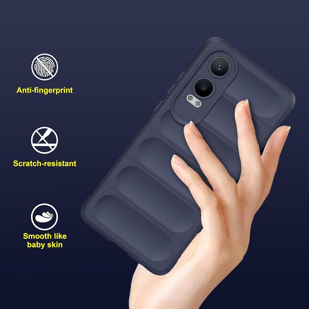 Amazon Brand - Solimo Mobile Cover for OnePlus Nord CE4 Lite 5G | Full Camera Protection | Liquid Silicon Case | Flexible Bumper Case for OnePlus Nord CE4 Lite 5G (Dark Blue) - Image 7