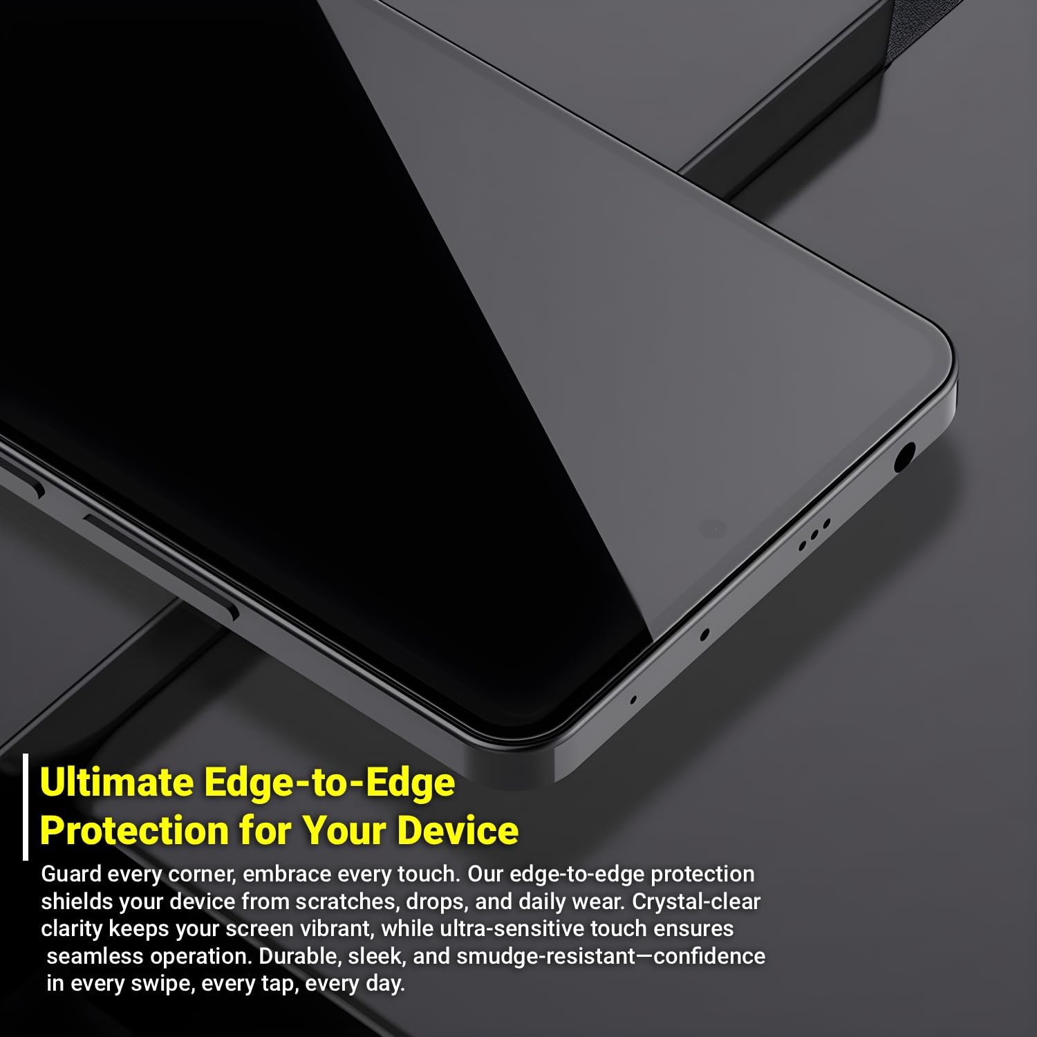Premium HD+ Tempered Glass Screen Protector for OnePlus Nord CE4 5G (6.67 Inch) | Edge-to-Edge Full Coverage | Anti-Scratch & Smudge-Resistant | Easy Installation Kit – Pack of 1 (Black) - Image 6