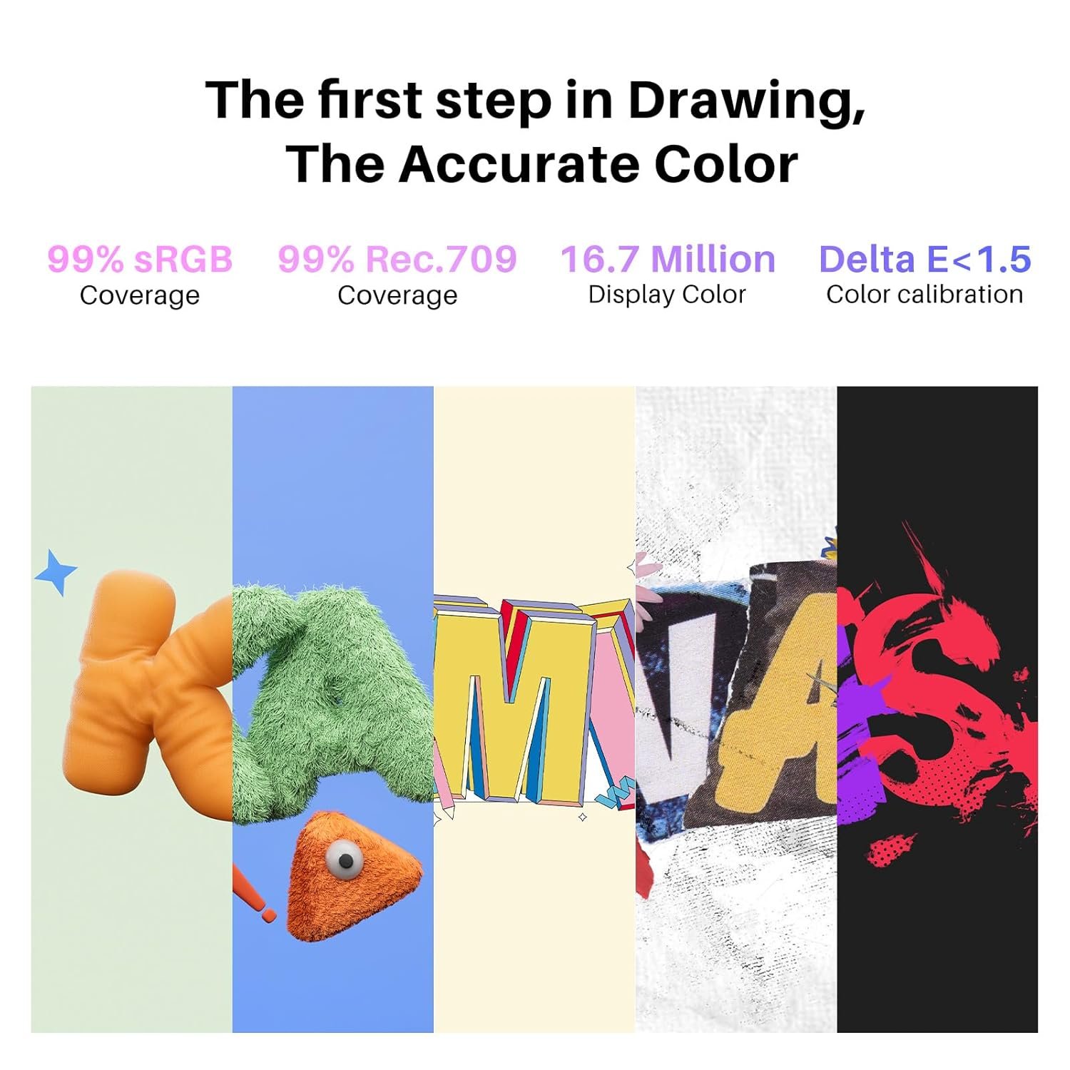 HUION KAMVAS 16 (Gen 3) Drawing Tablet with Screen, 15.8 inch 2.5K QHD Art Tablet with Full Laminated Anti-Sparkle Glass, 99% sRGB, PenTech 4.0, 16384 Pen Pressure, Dual Dials for Mac, PC, Android - Image 3