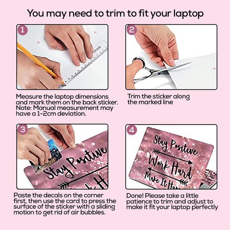 Design 12 Top+Wrist Pad Vinyl Laptop Skin/Sticker/Cover for 15 to 15.6 Inches Laptops Laminated-Removable-HD Quality Compatible for Hp-Dell-Sony-Lenovo-Asus etc.(15x10 Inches) - Image 7