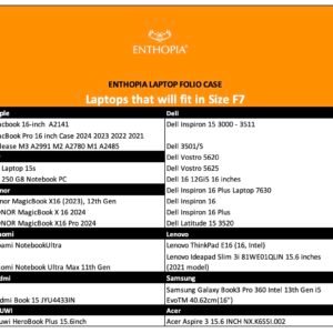 ENTHOPIA 15 to 16 Inches Folio Laptop Case Cover Vegan Leather Compatible for MacBook, Lenovo, Hp, Dell &Other Notebooks - Plain Cork