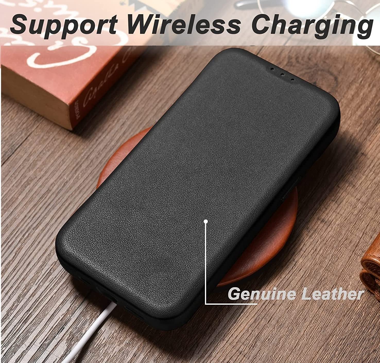 PU Leather Magnetic Premium Flip Cover with 2 Card Slot for Oppo F31 Pro Plus 5G / Oppo F31 Pro+ 5G - Black - Image 4