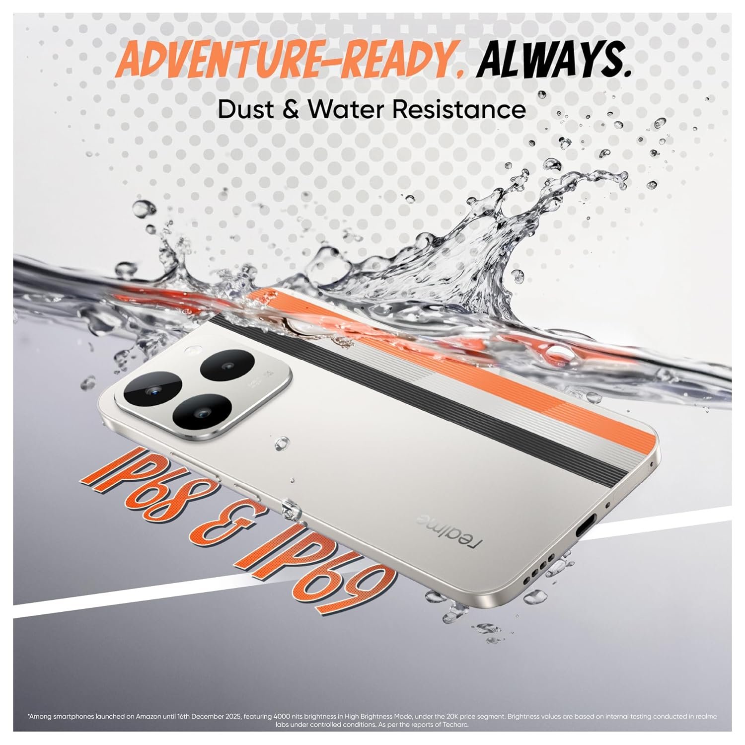 realme NARZO 90 5G (Carbon Black,6GB+128GB) | 7000mAh Biggest Battery | 60W Fastest Charging | 50MP Front & Rear AI Cameras | 4000nits Brightest Display | AI Assist | IP69 Dust & Water Resistance - Image 6