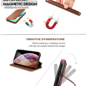 Business Style Horizontal Magnetic Flip Leather Case for Oppo F31 5G Brown