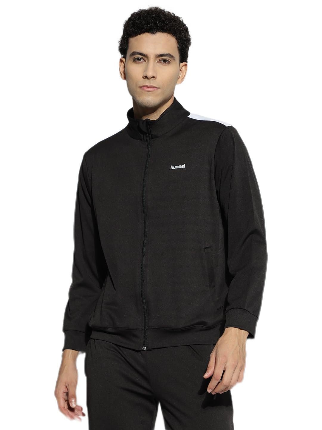 hummel Reno Men's Regular Fit Track Suit with Zipper and Pockets Comfortable Breathable Stretchable Soft Fabric For Everyday Use Ideal for Gym Training or Running Loungwear