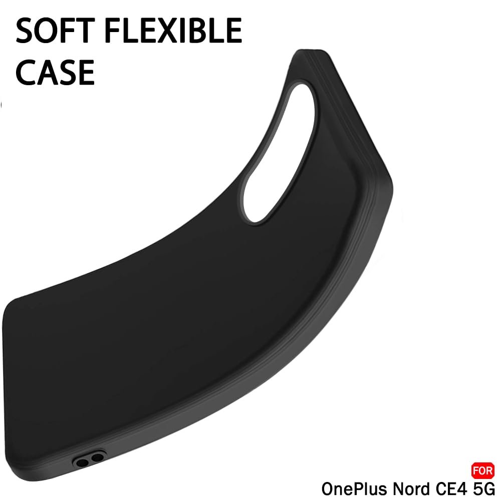 TheGiftKart Liquid Silicone Back Cover Case for OnePlus Nord CE 4 5G | Soft Micro-Fibre Lining Inside | Camera Protection Bump | Shockproof Back Cover Case for OnePlus Nord CE4 5G (Silicone, Black) - Image 7