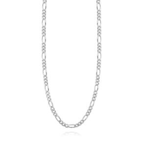 Amazon Brand – Nora Nico 925 Sterling Silver BIS Hallmarked Italian 3.5 MM Solid Diamond-Cut Figaro Link Chain Necklace for Men and Boys