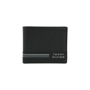 Tommy Hilfiger Men’s Forcados Multicard Coin Wallet – Black | Solid Textured Leather | High Capacity| Purse for Men | Ideal for Gifting