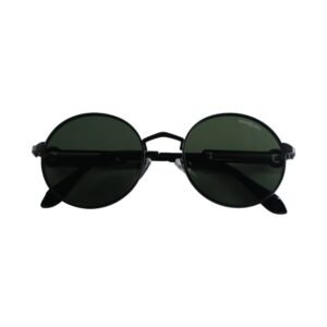 Monkey Unisex Round Polarized Stylish Sunglasses Green Lens | Double Bridge Metal Frame UV Protection | Sunglasses for Men and Women | Latest and Stylish