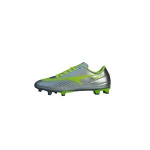 AIVIN Ferro Football Shoes | Lightweight PU Synthetic Upper | Reinforced TPU Bladed Outsole | Cushioned Inner Lining | Stitchless Construction | Premium Silver Neon Green Design | Firm Ground Soccer Studs