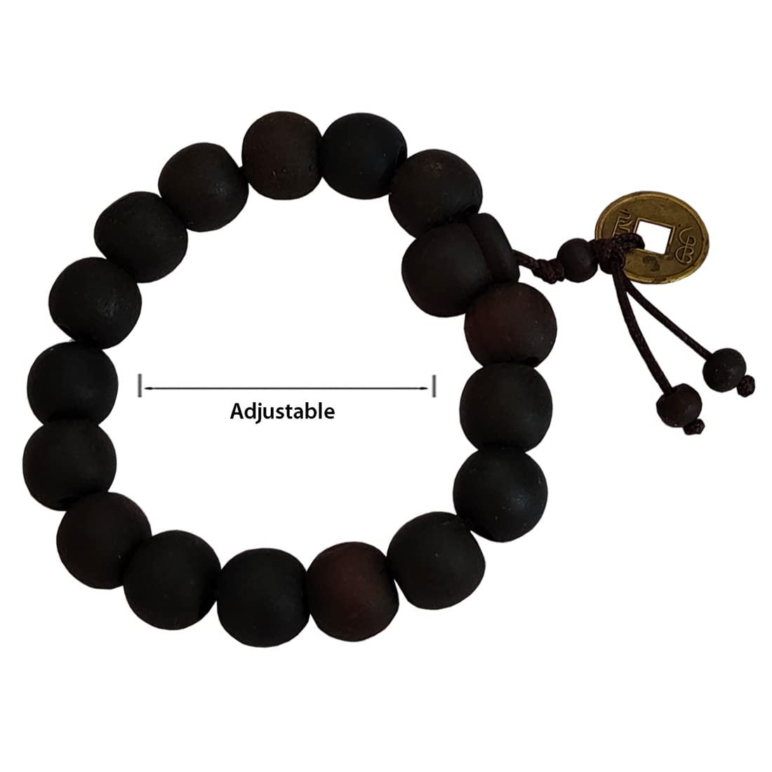 M Men Style Wooden Beaded Bracelet with Lucky Coin Charm Tibet Buddhist Adjustable Simple Knot Wrap Pull Tie Bracelets Wristbands For Men NewSBr202263 - Image 2
