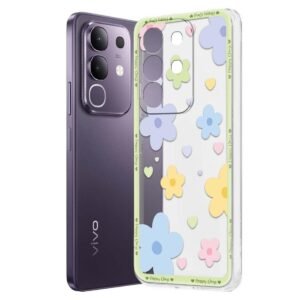 Fashionury Designer Soft Back Cover Case Compatible for Vivo T4x 5G, Printed,Transparent,Flexible, Silicon for Vivo T4x 5G -D1110
