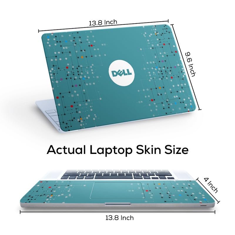 DL248 Top+Wrist Pad Vinyl Laptop Skin/Sticker/Cover for 14 Inches Laptops Laminated-Removable-HD Quality Compatible for Dell (13.8x9.6 Inches) - Image 3