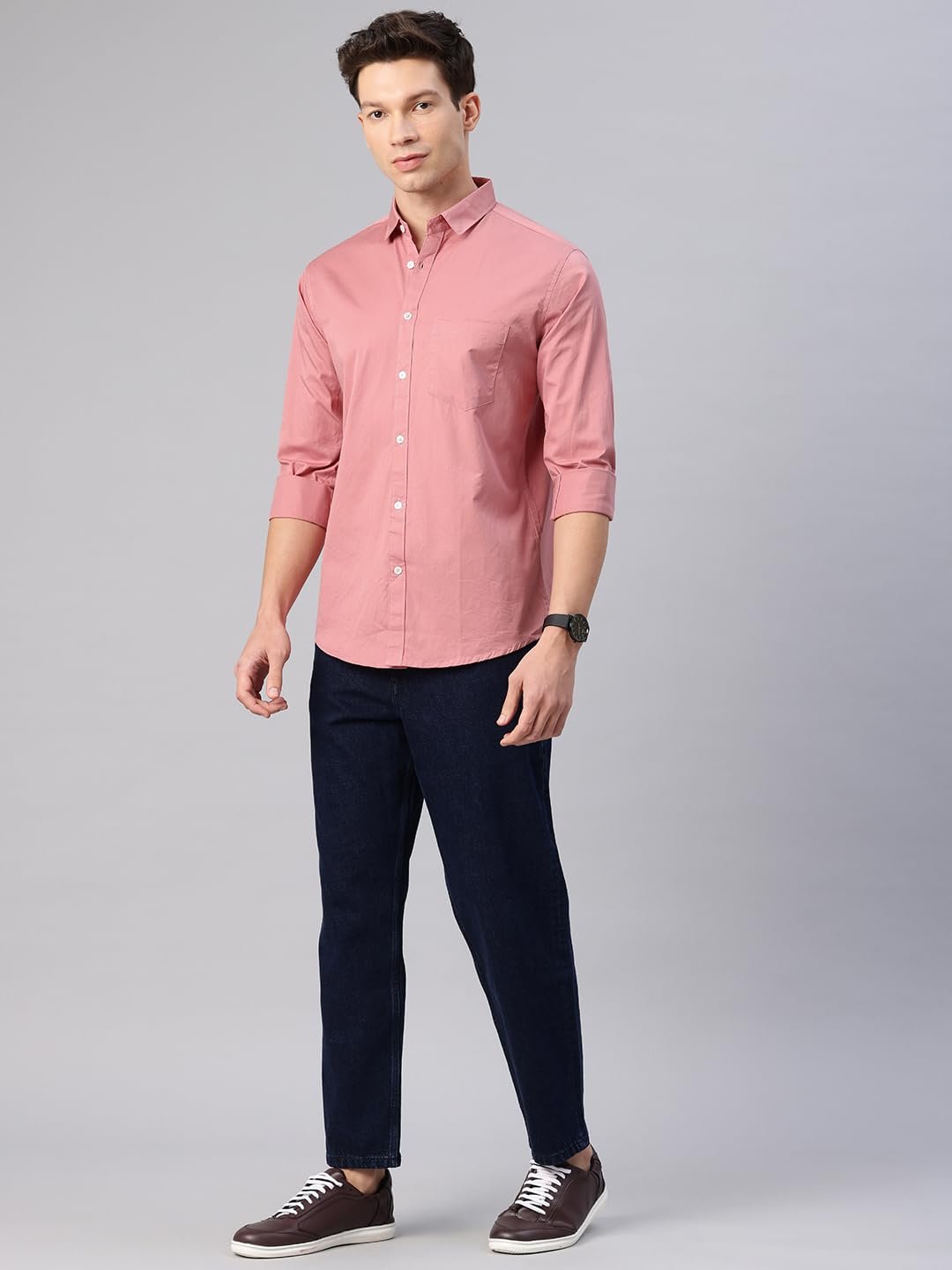 Majestic Man Men's Cotton Slim Fit Solid Casual Shirt - Image 5