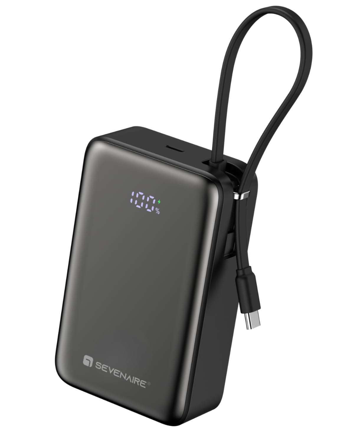 SEVENAIRE 65W 20000mAh Laptop Powerbank, with Built-in 65W Type-C Cable| Supports PPS & Super Fast Charging 2.0, Charges MacBook air 0-100%, Charges Dell, Lenovo,HP, asus,iPhones,Samsung,Pixel (LP65)