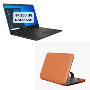 ENTHOPIA 15 to 16 Inches Folio Laptop Case Cover Vegan Leather Compatible for MacBook, Lenovo, Hp, Dell &Other Notebooks - Tan