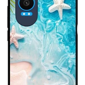 TUKON | Compatible for OnePlus Nord CE4 Lite 5G Mobile Phone Back Cover case for Metal | for Boys Girls |Starfish on a Beach Design Printed Soft Rubber Sides with Camera Protection