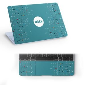 DL248 Top+Wrist Pad Vinyl Laptop Skin/Sticker/Cover for 14 Inches Laptops Laminated-Removable-HD Quality Compatible for Dell (13.8x9.6 Inches)