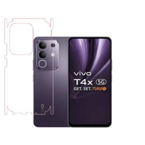 SPRITZEN Clear Unbreakable Scratch Gaurd Hydrogel Membrane for Vivo T4x 5G With Edge to Edge Coverage and Easy Installation (Back Matte With Sides)