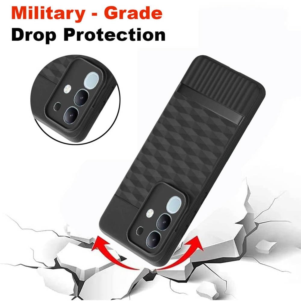 Amazon Basics Shockproof Case for Vivo T4x 5G / Y29 4G / Y31 Pro 5G / iQOO Z10x 5G | Full Camera Protection | TPU Flexible Back Cover for Vivo T4x 5G / Y29 4G / Y31 Pro 5G / iQOO Z10x 5G (Matte Black) - Image 4