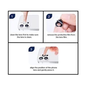 Camera Lens Protector for vivo T4x 5G |Scratch Resistant 9H Tempered Glass with Metal Ring Guard| Set of 1 Pairs (Blue)