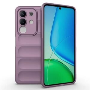 Back Cover for Vivo T4x 5G / Y29 4G / iQOO Z10x 5G | Full Camera Protection | Liquid Silicon Case | Flexible Bumper Case for Vivo T4x 5G / Y29 4G / Y31 Pro 5G / iQOO Z10x 5G (Purple)