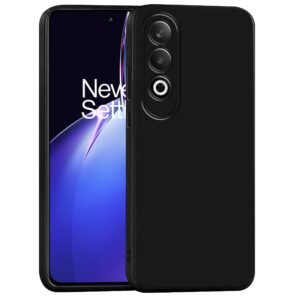 Amazon Brand- Solimo Mobile Cover for OnePlus Nord CE4 5G | Full Camera Protection | Premium Liquid Silicon Case | Flexible Bumper Case for OnePlus Nord CE4 5G (Black)