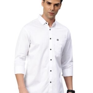 Majestic Man Comfort Slim Fit Solid Pure Cotton Casual Shirt