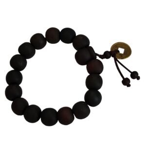 M Men Style Wooden Beaded Bracelet with Lucky Coin Charm Tibet Buddhist Adjustable Simple Knot Wrap Pull Tie Bracelets Wristbands For Men NewSBr202263