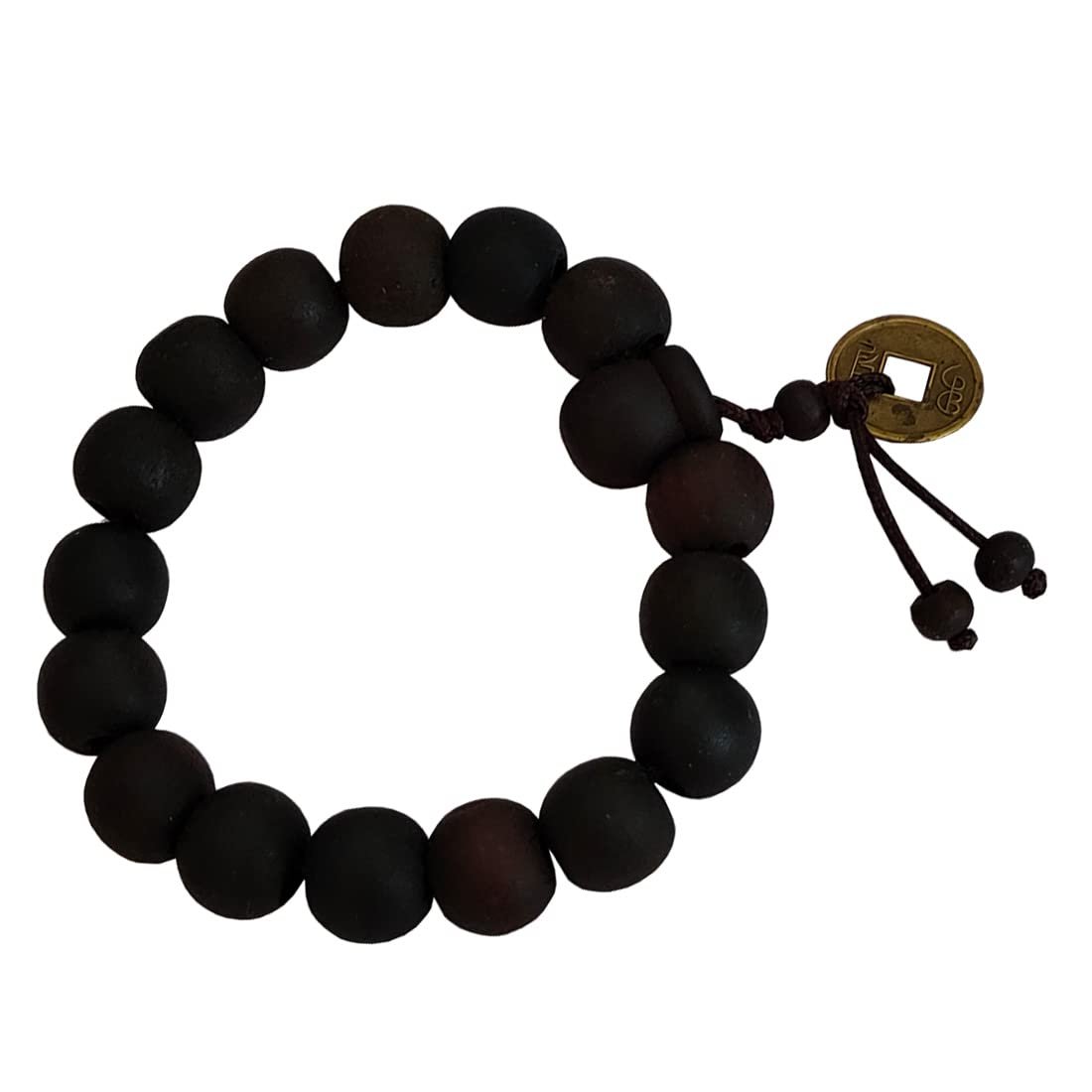 M Men Style Wooden Beaded Bracelet with Lucky Coin Charm Tibet Buddhist Adjustable Simple Knot Wrap Pull Tie Bracelets Wristbands For Men NewSBr202263
