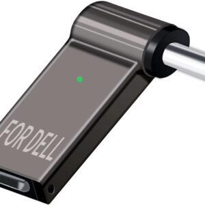 Tobo USB C To 4.5Mm Laptop Charging Adapter Female Type C To Male DC 4.5 X 3.0Mm Barrel Jack Plug 100W PD Power Charger Connector Round Tip Dll TD-1266CC, Grey