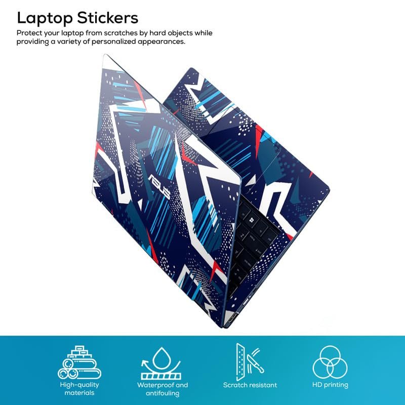 DSGN 162 Full Body Laptop Skin Bubble-Free| Laminated| Removable| HD Quality Sticker for Laptops Upto 15.6 Inches Compatible with Asus - Image 2