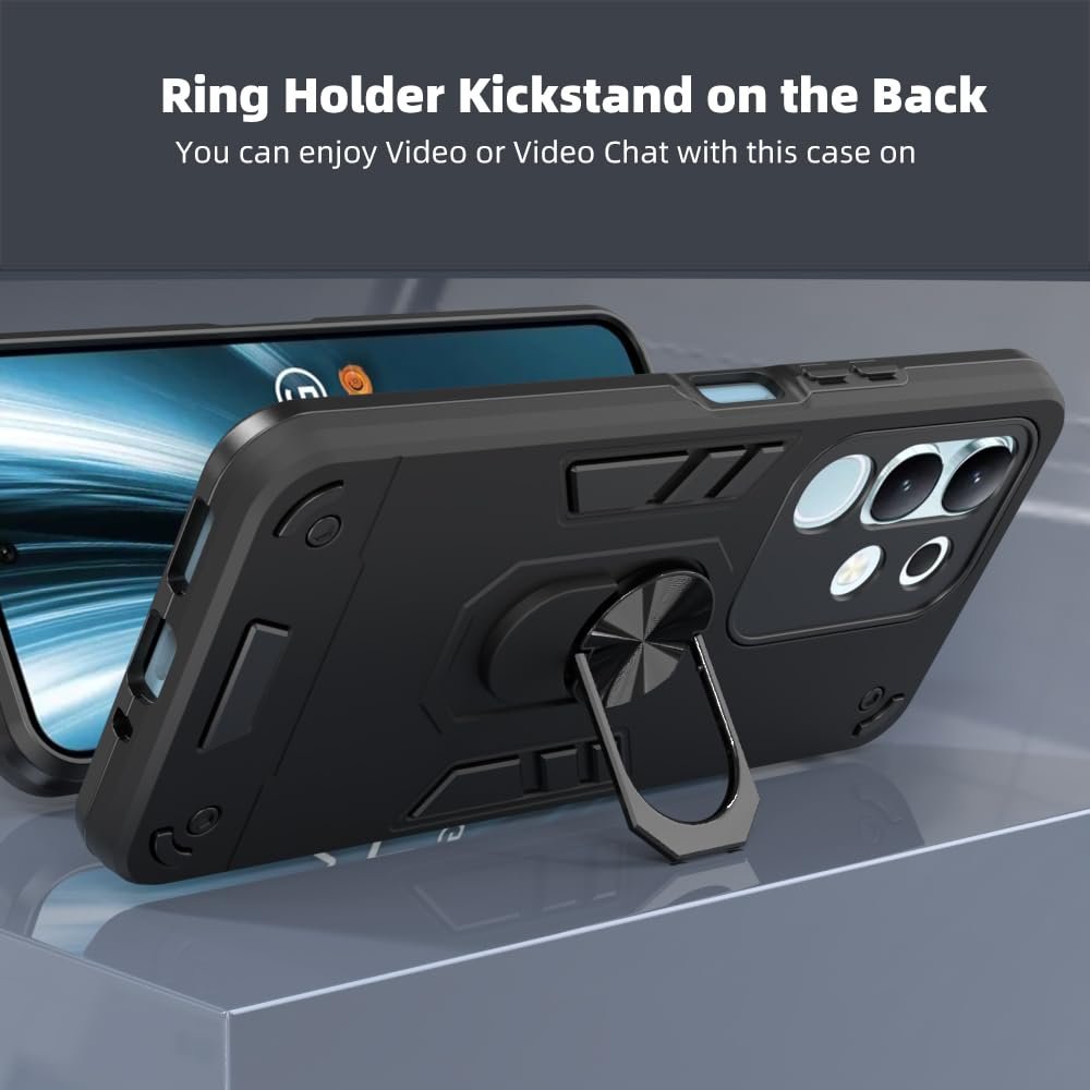 NDCOM for Vivo T4x 5G Back Cover | Premium Protection Case for vivo iQOO Z10x Back Cover | Shockproof Ring Holder Case - Image 4