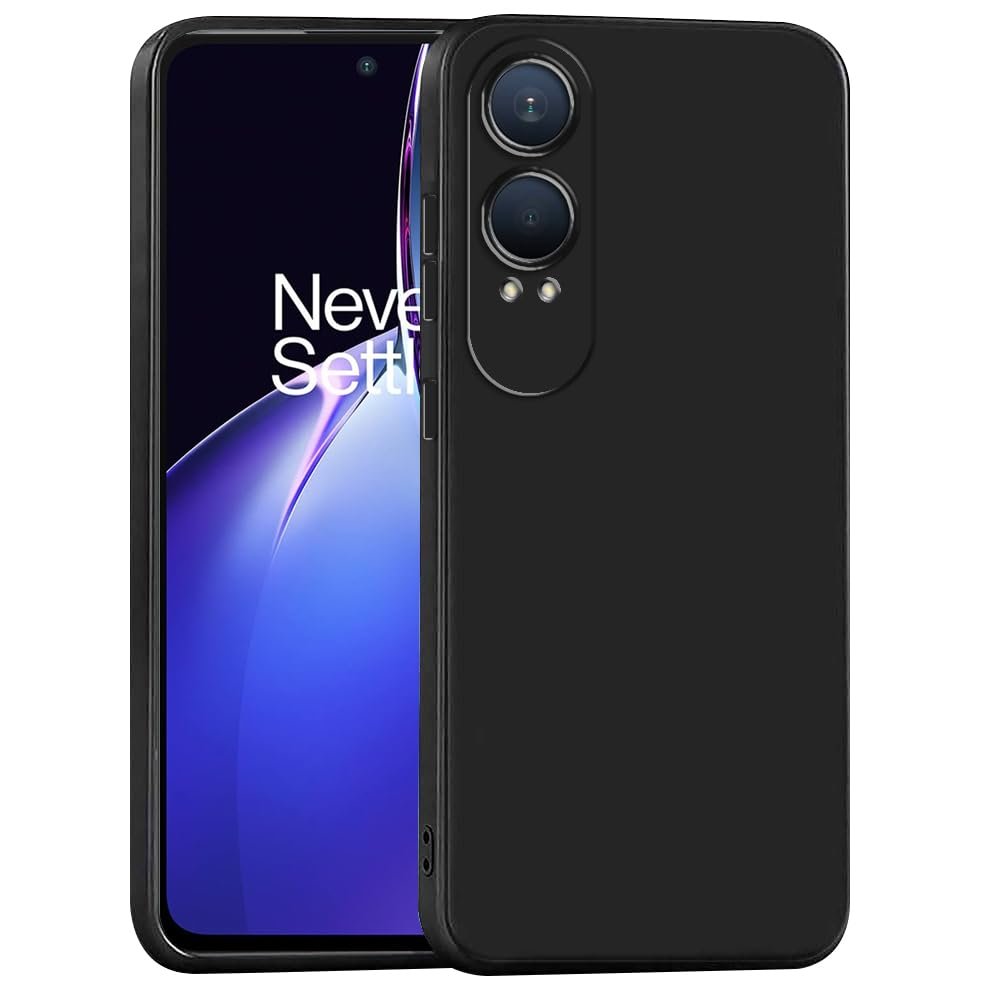 Amazon Brand- Solimo Basic Case for OnePlus Nord CE4 Lite 5G (Silicone_Black)