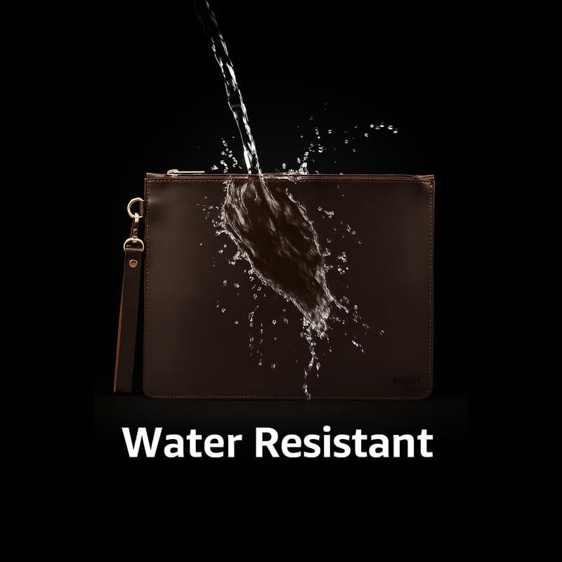 Tan Brown Vegan Leather Laptop Sleeve | Slim Padded Laptop Sleeve Leather Finish | Professional Office Laptop Bag | Slim Laptop for ASUS VivoBook 15 (X542UA) - Image 3