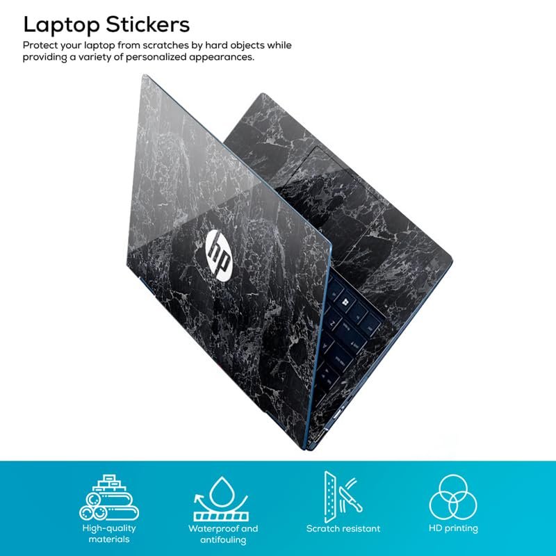 Marble D5 Full Body Vinyl Laptop Skin/Sticker/Cover Upto 15.6 Inches Laptops Laminated-Removable-HD Quality Compatible for Hp (15x10 Inches) - Image 2