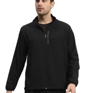 FITINC Sports Jacket for Men with Two Hidden Zipper Pockets