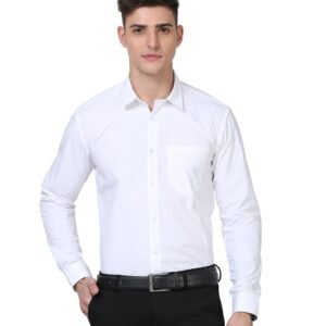 Scott International Shirt for Men | Solid Full Sleeves Wrinkle Free Mens Shirts | Cotton Formal Shirts for Men Regular Fit | Stylish Mens Shirt | Plain Shirts for Mens